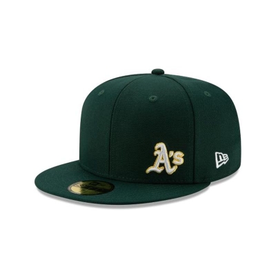 Green Oakland Athletics Hat - New Era MLB Flawless 59FIFTY Fitted Caps USA6832501